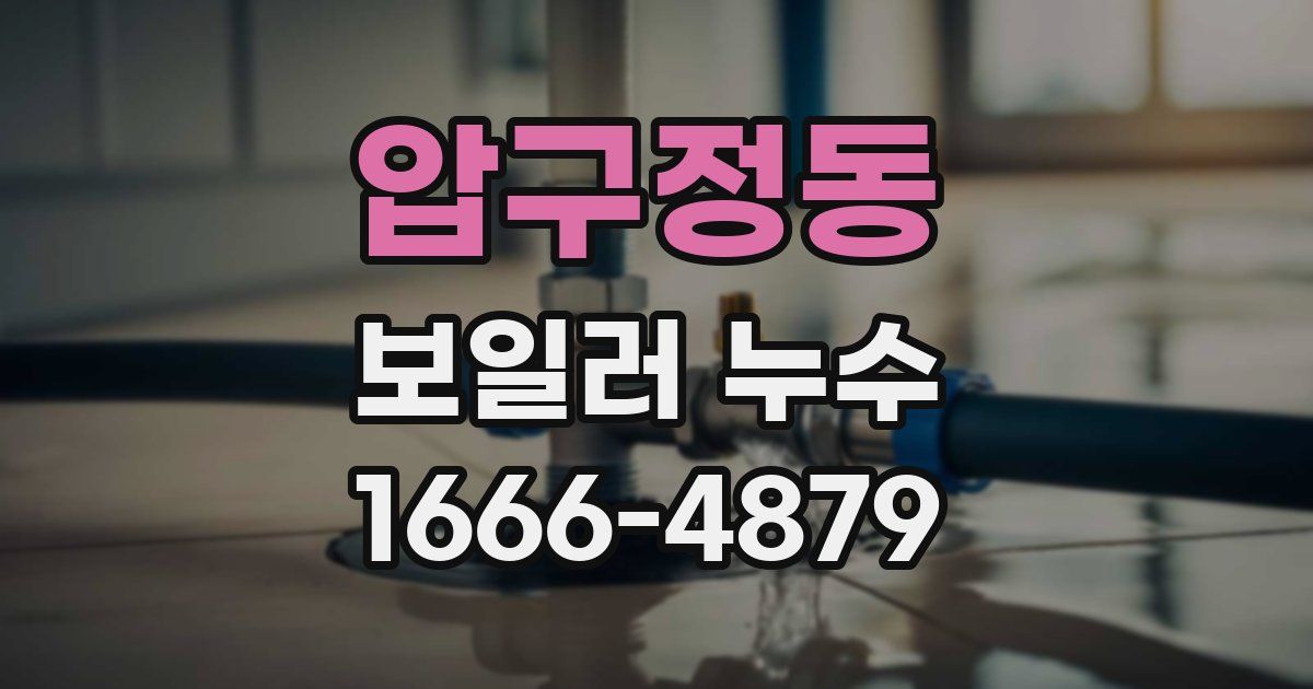 압구정동 보일러 누수