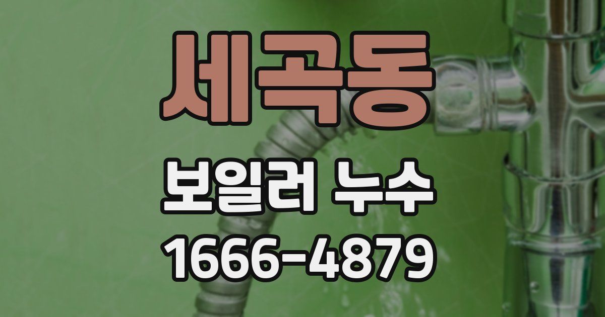 세곡동 보일러 누수