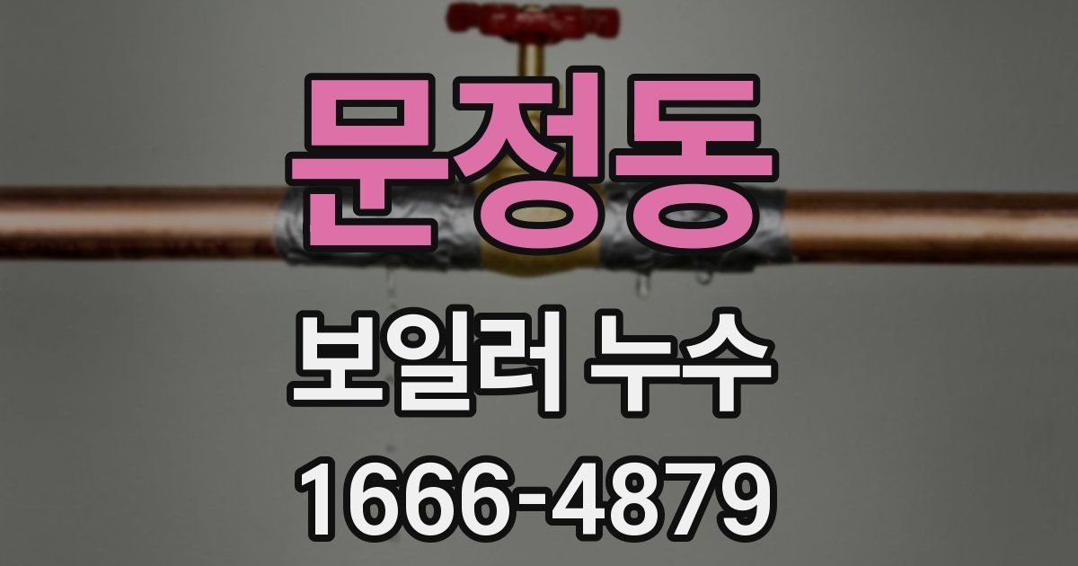문정동 보일러 누수
