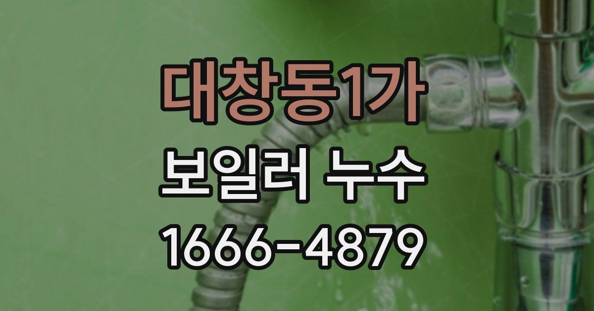 대창동1가 보일러 누수