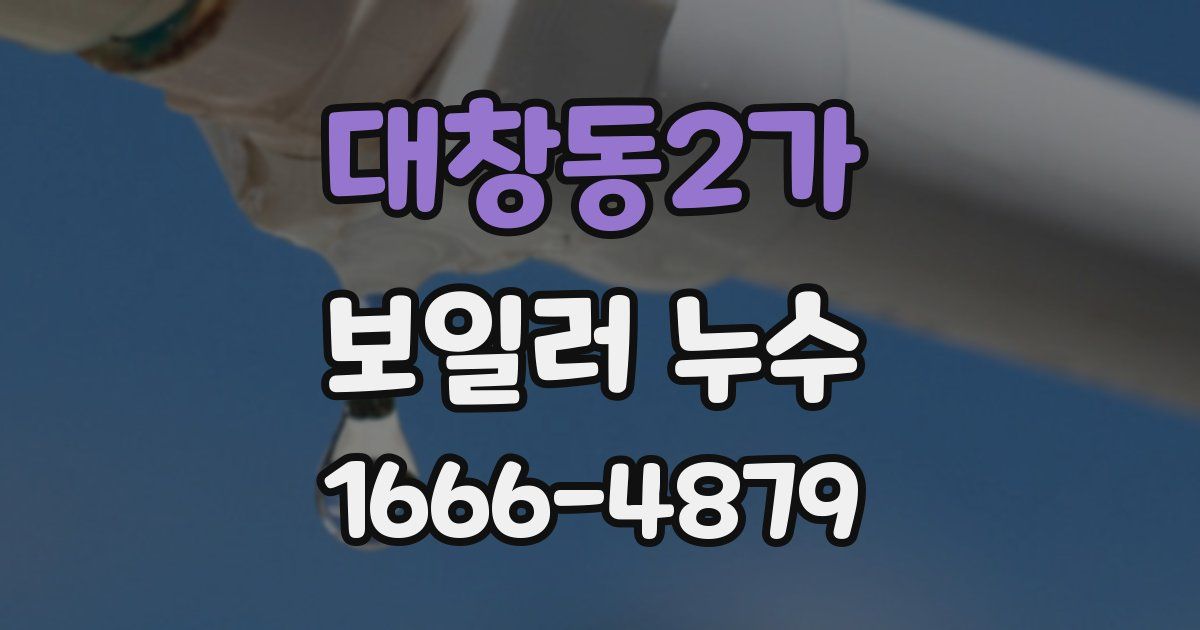 대창동2가 보일러 누수
