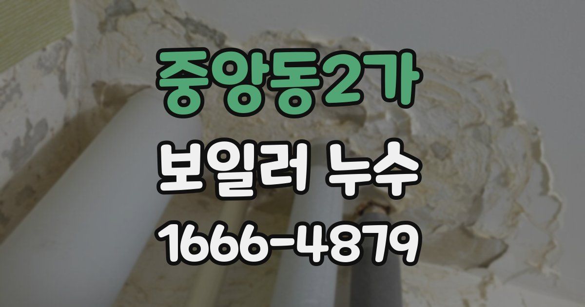 중앙동2가 보일러 누수
