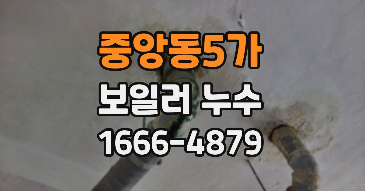 중앙동5가 보일러 누수