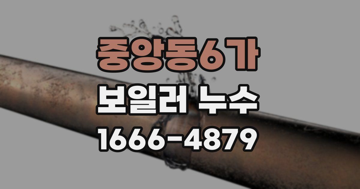 중앙동6가 보일러 누수