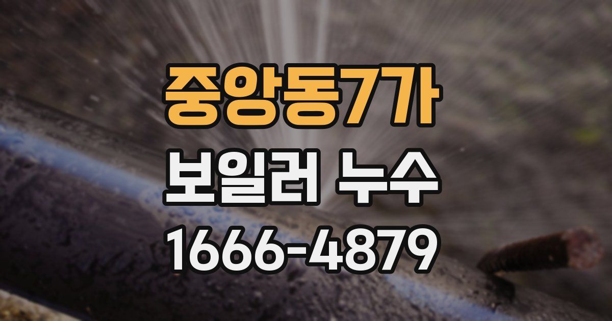 중앙동7가 보일러 누수