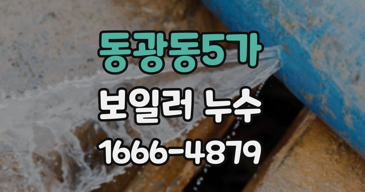 동광동5가 보일러 누수