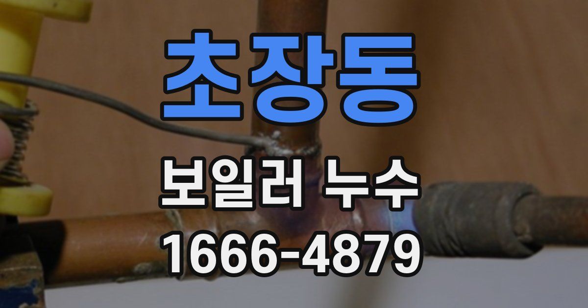 초장동 보일러 누수