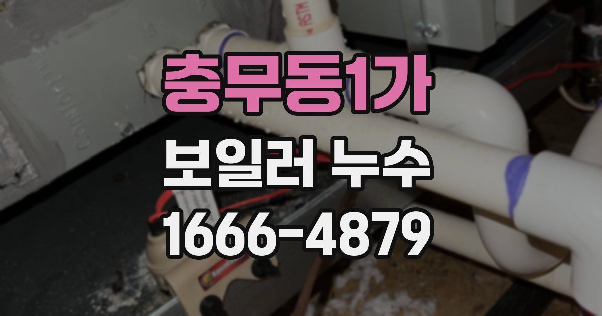 충무동1가 보일러 누수