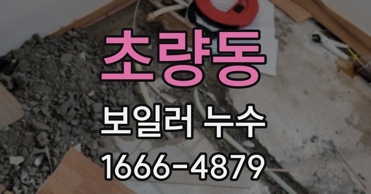 초량동 보일러 누수