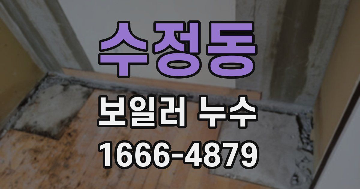 수정동 보일러 누수