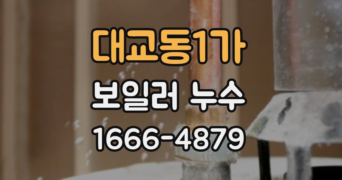 대교동1가 보일러 누수