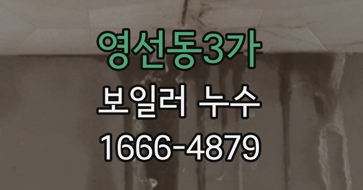 영선동3가 보일러 누수
