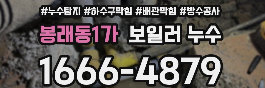 봉래동1가 보일러 누수