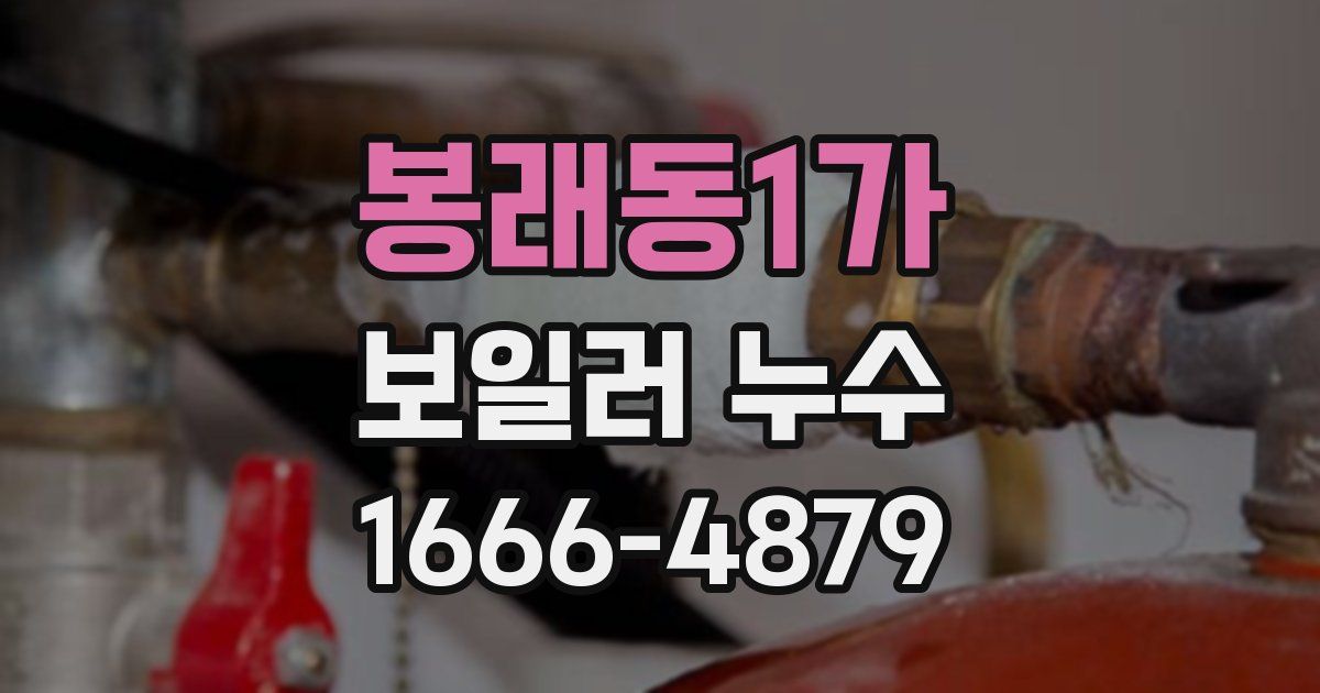 봉래동1가 보일러 누수