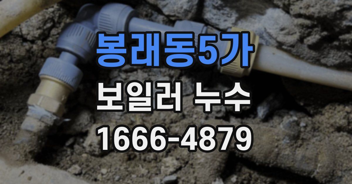 봉래동5가 보일러 누수