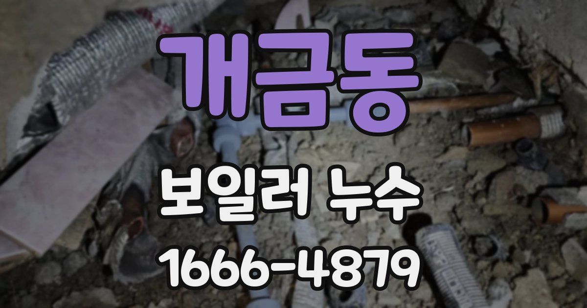 개금동 보일러 누수