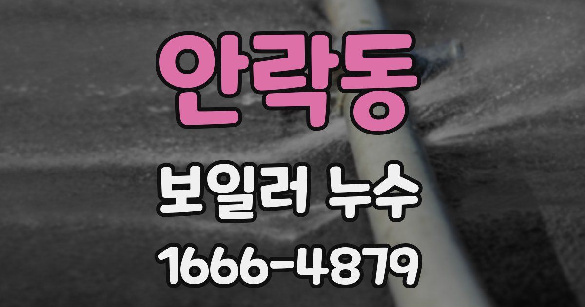 안락동 보일러 누수