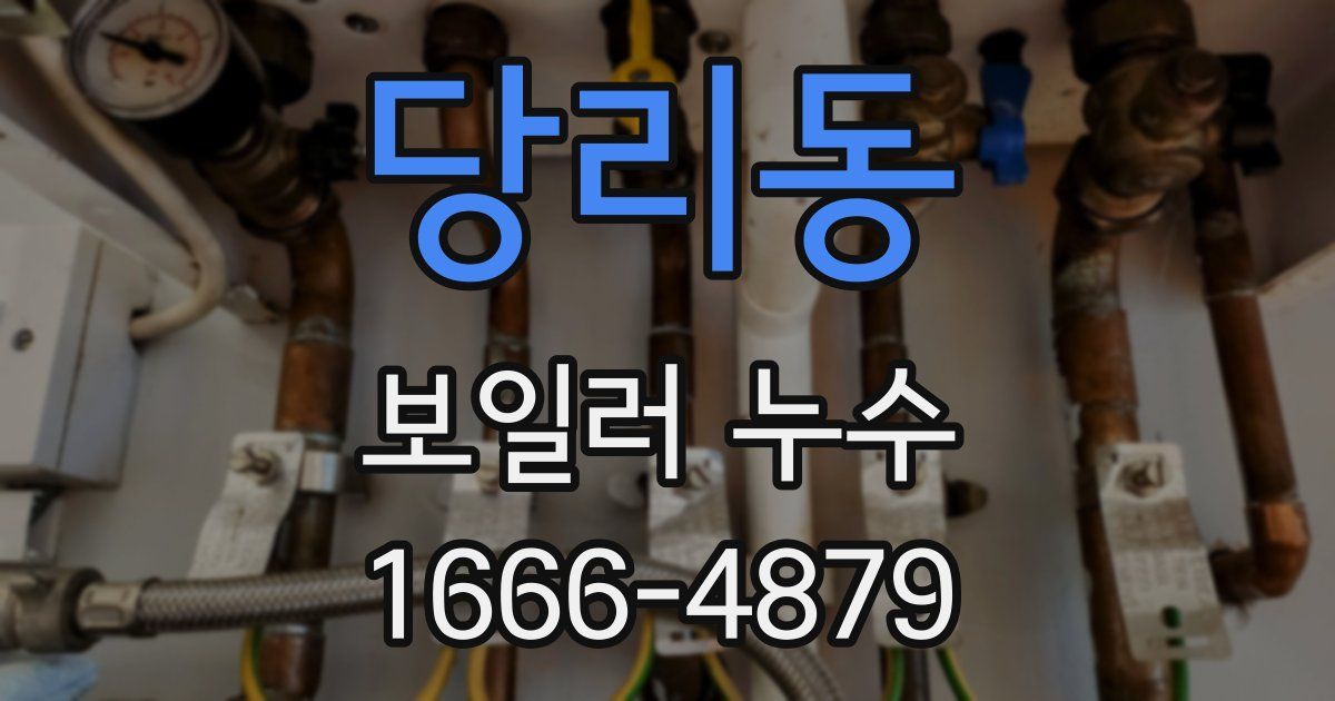 당리동 보일러 누수