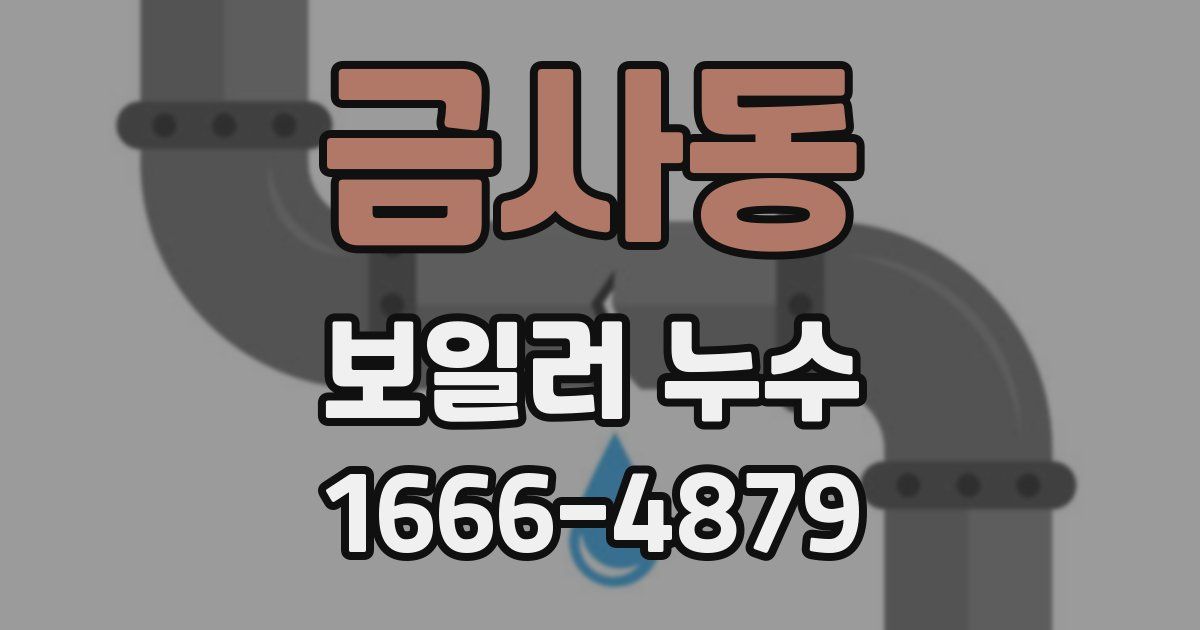 금사동 보일러 누수