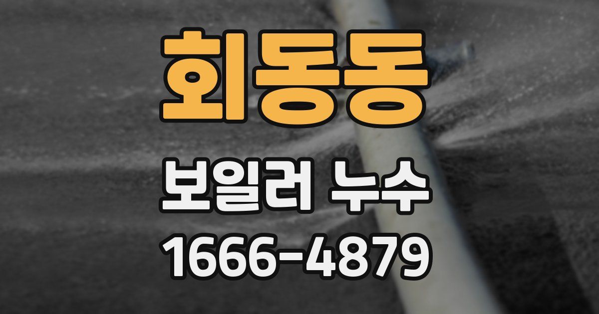 회동동 보일러 누수