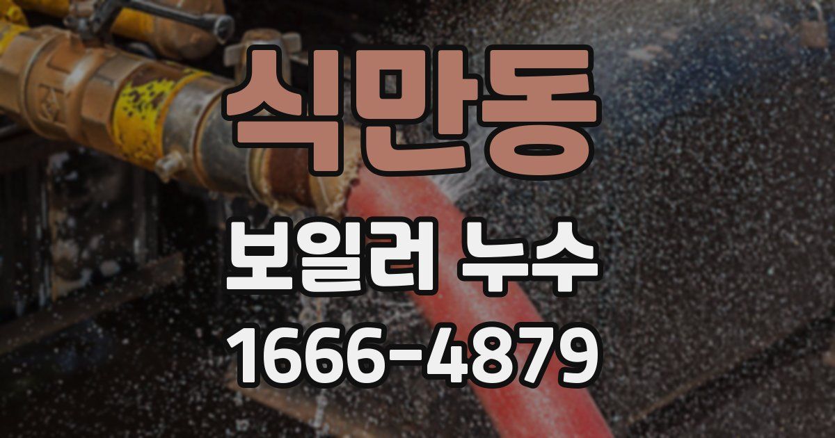 식만동 보일러 누수