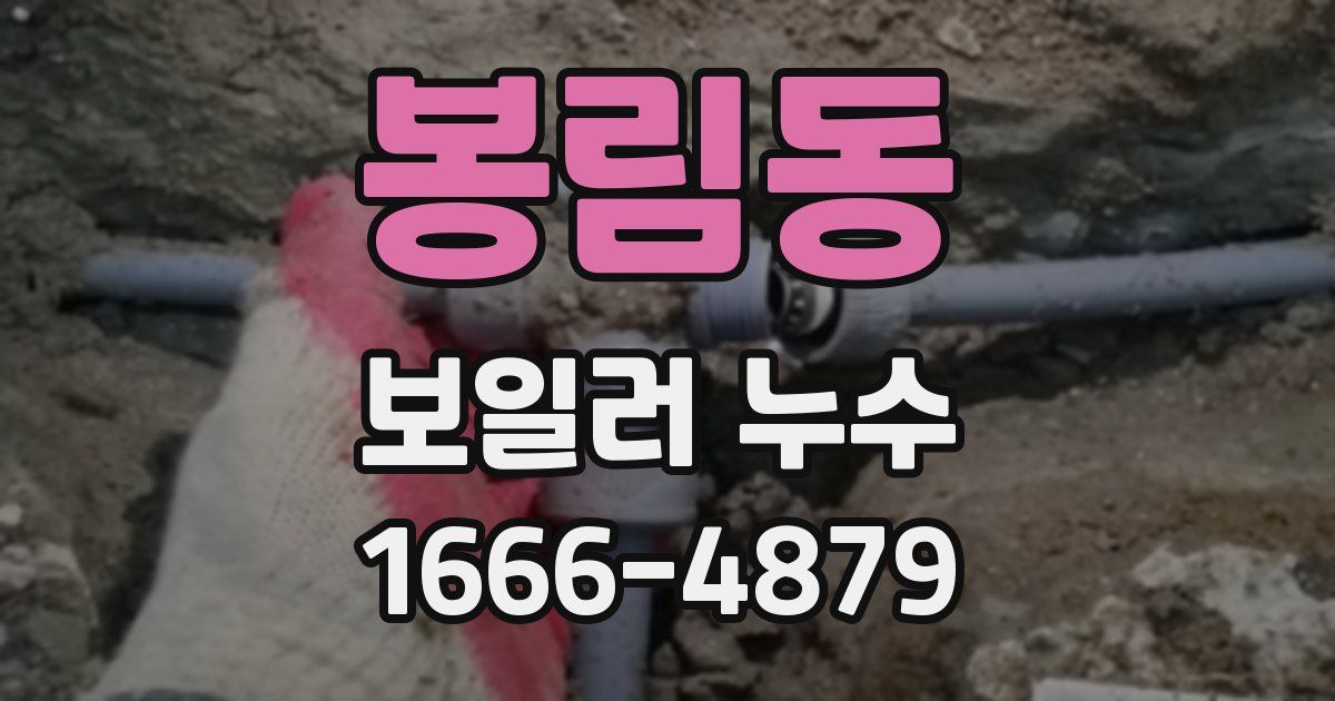 봉림동 보일러 누수