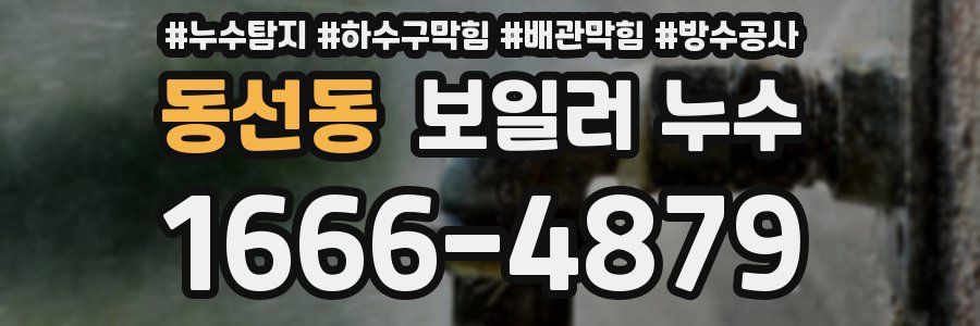 동선동 보일러 누수