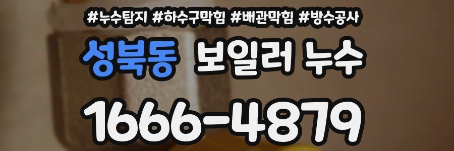 성북동 보일러 누수