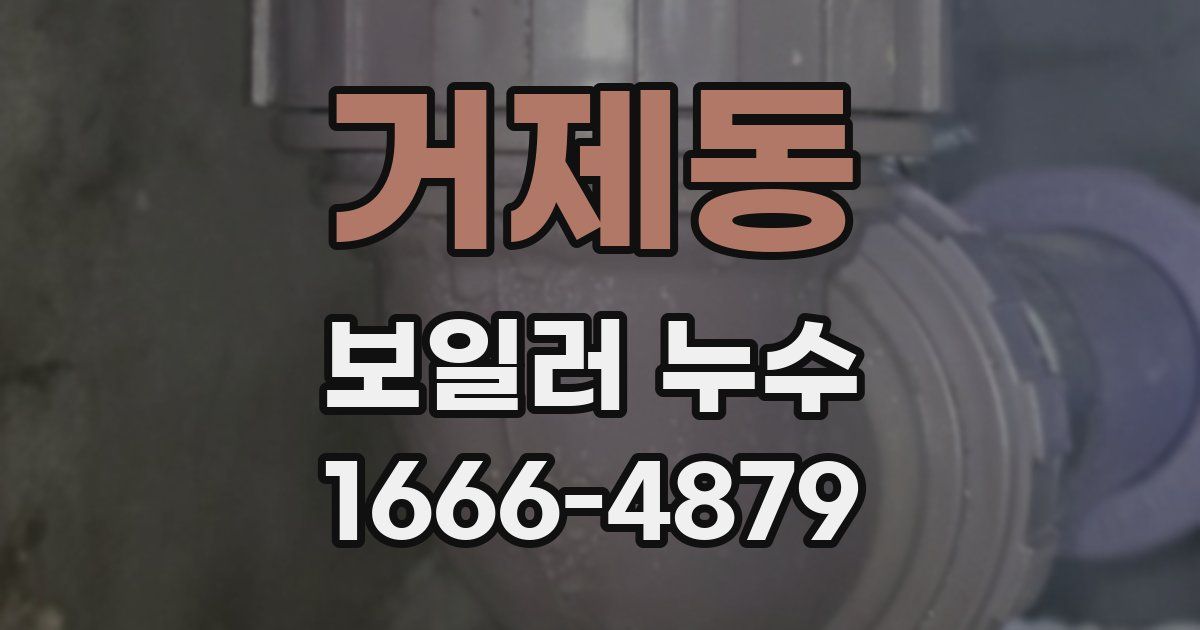 거제동 보일러 누수