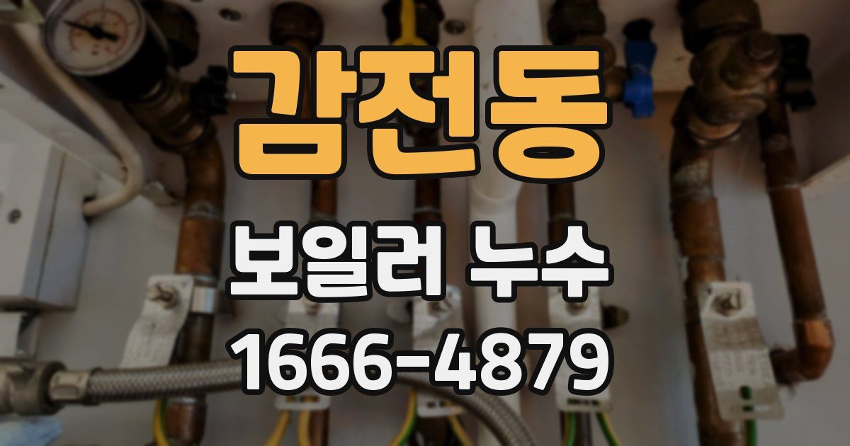 감전동 보일러 누수