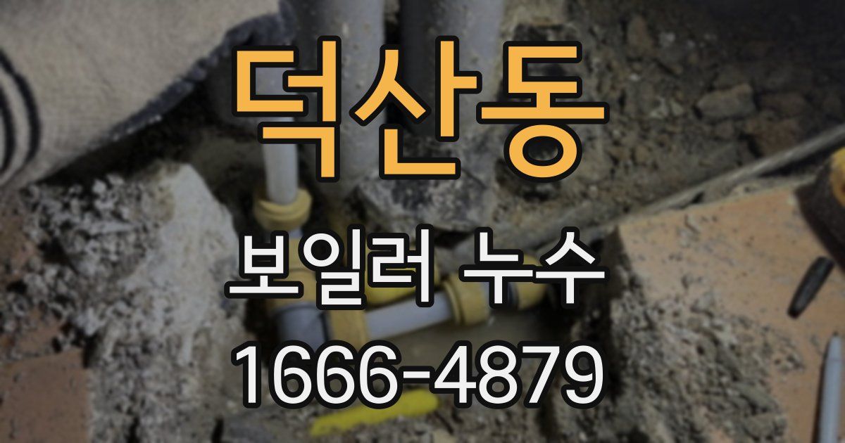 덕산동 보일러 누수