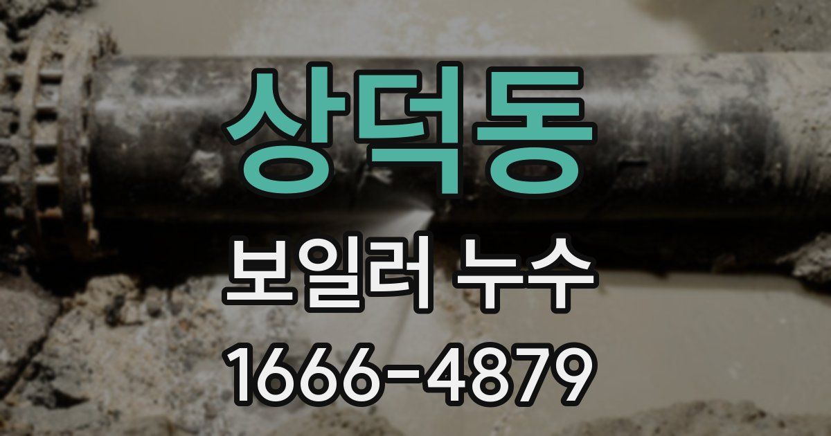 상덕동 보일러 누수