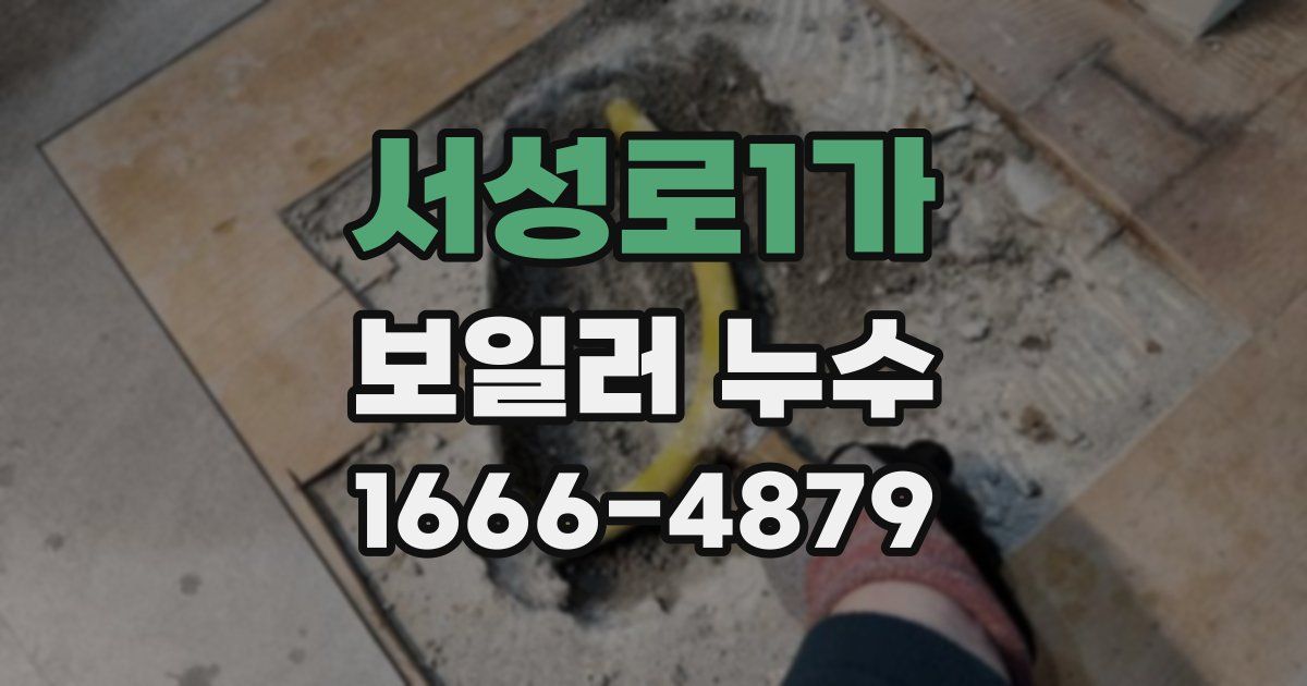 서성로1가 보일러 누수