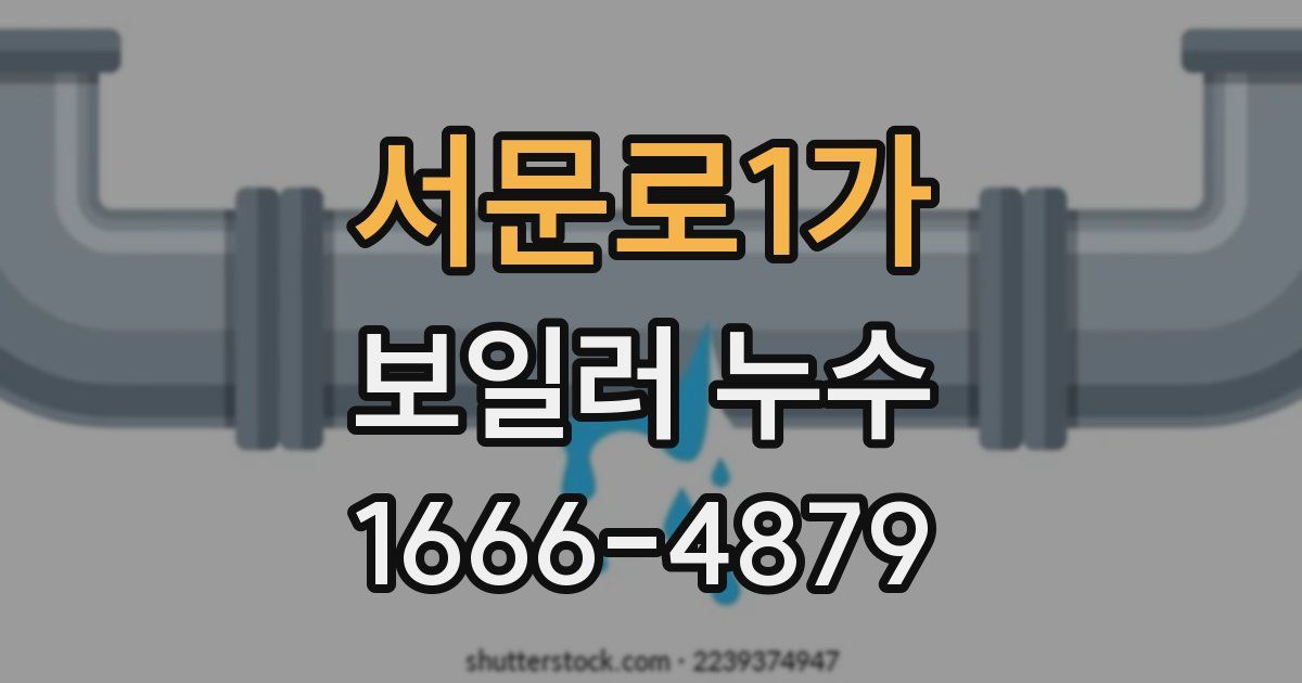 서문로1가 보일러 누수