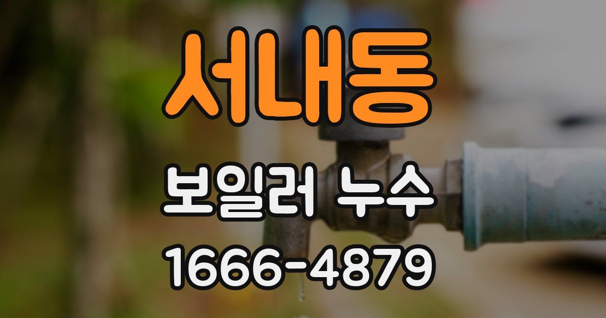 서내동 보일러 누수