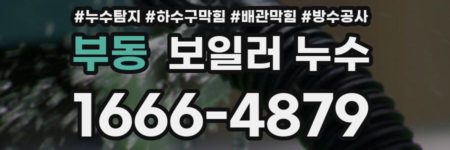 부동 보일러 누수
