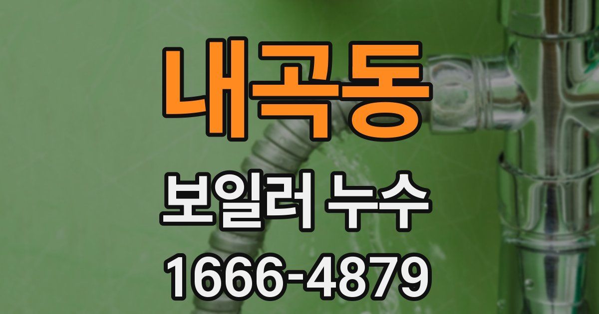 내곡동 보일러 누수