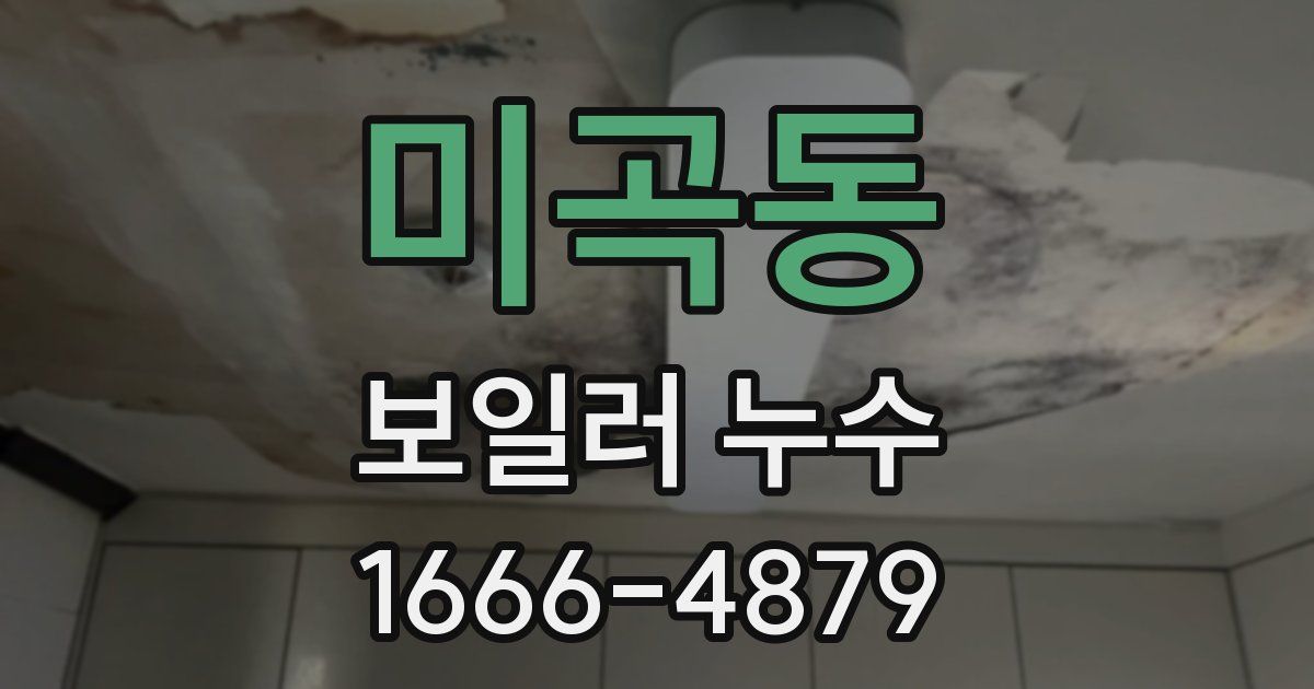 미곡동 보일러 누수