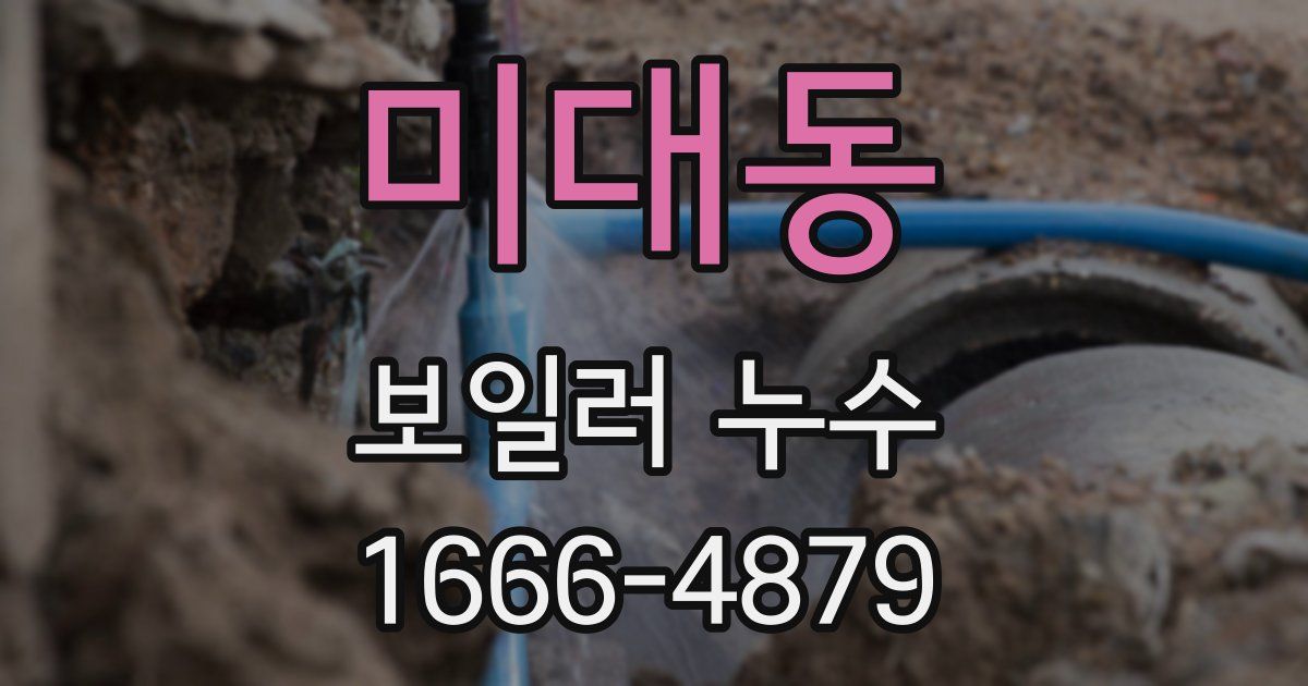 미대동 보일러 누수