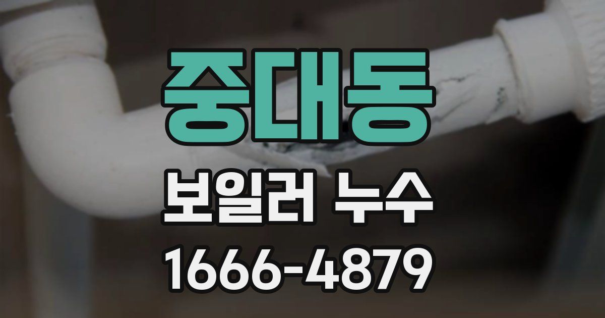 중대동 보일러 누수