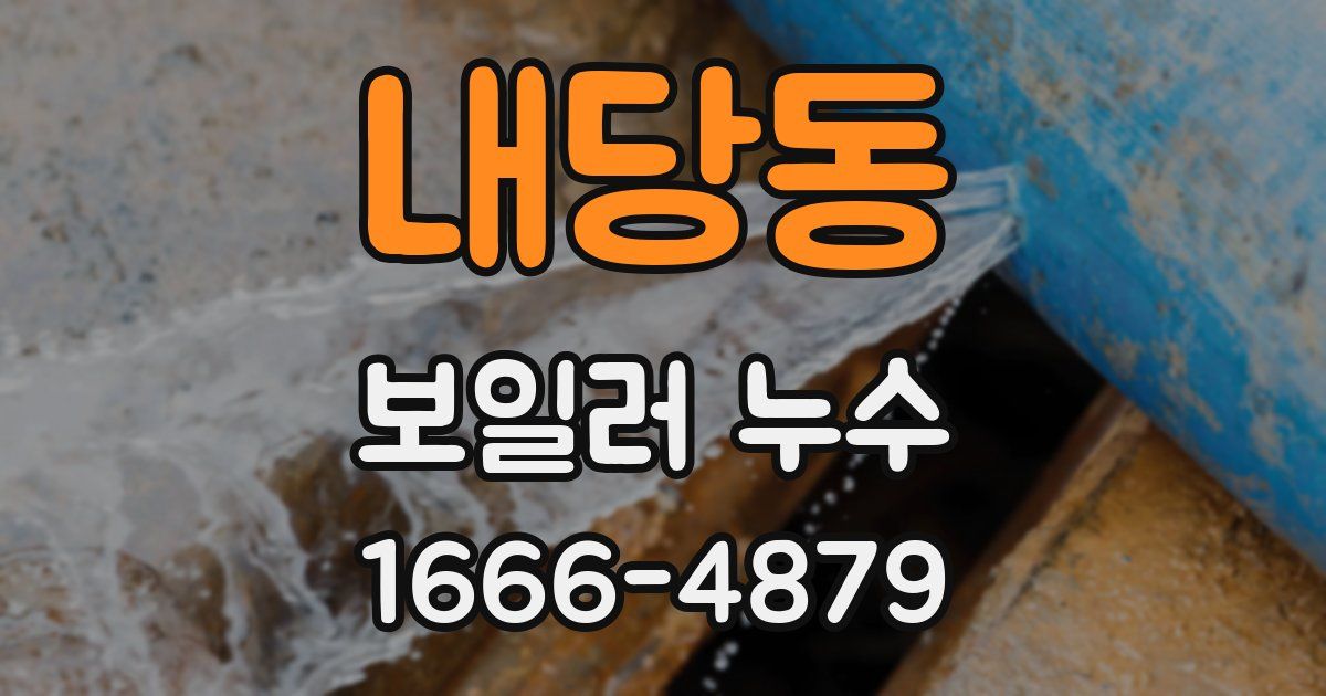 내당동 보일러 누수