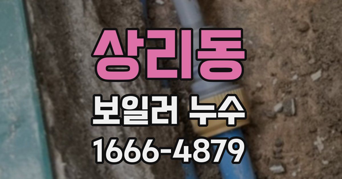 상리동 보일러 누수