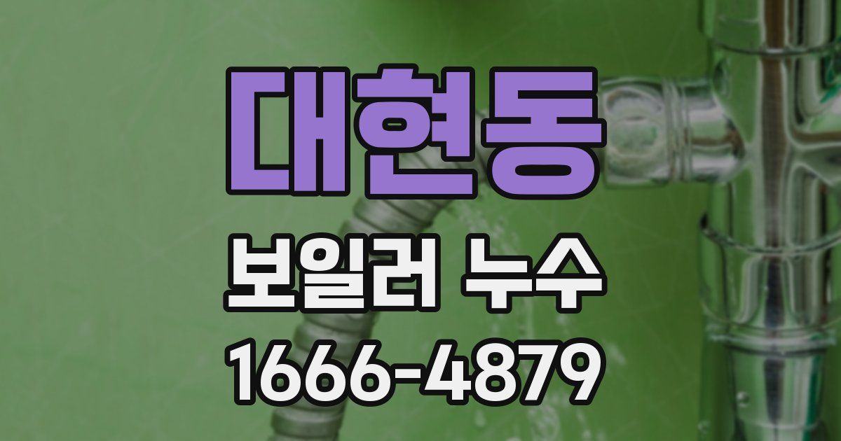 대현동 보일러 누수