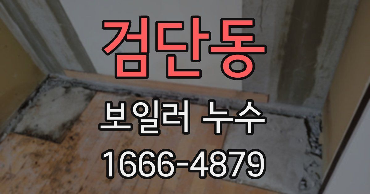 검단동 보일러 누수