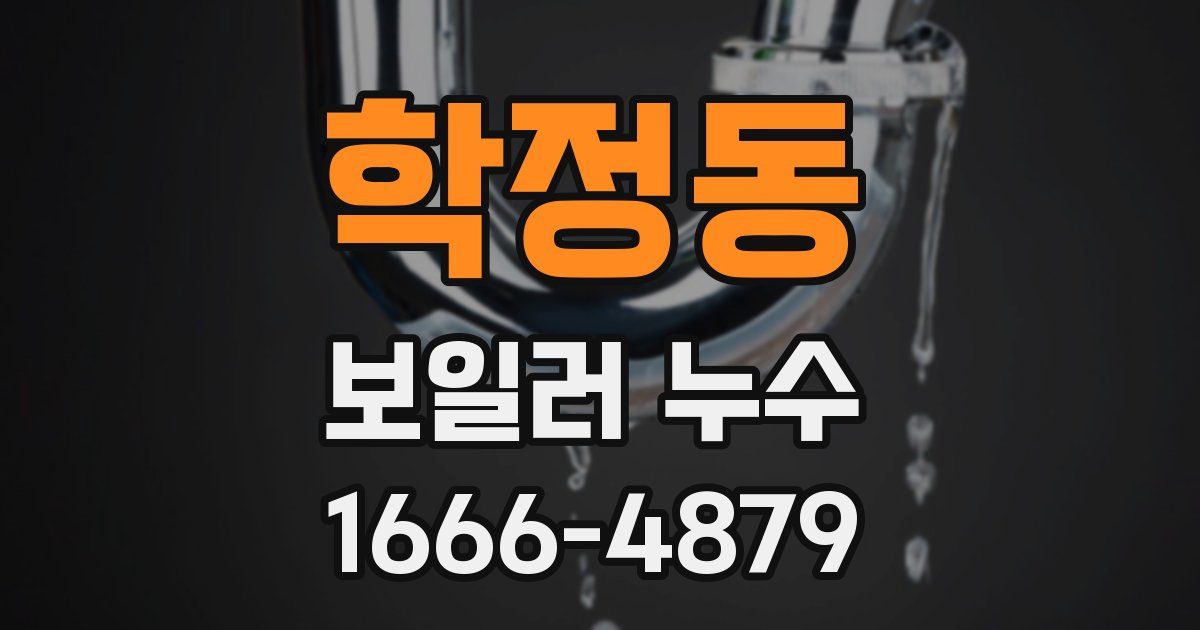 학정동 보일러 누수
