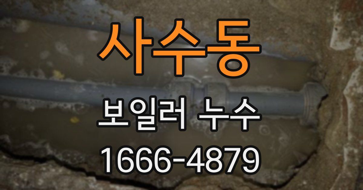 사수동 보일러 누수