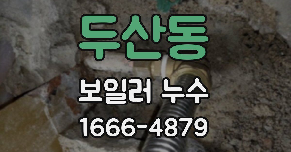 두산동 보일러 누수
