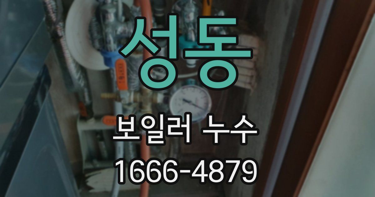 성동 보일러 누수