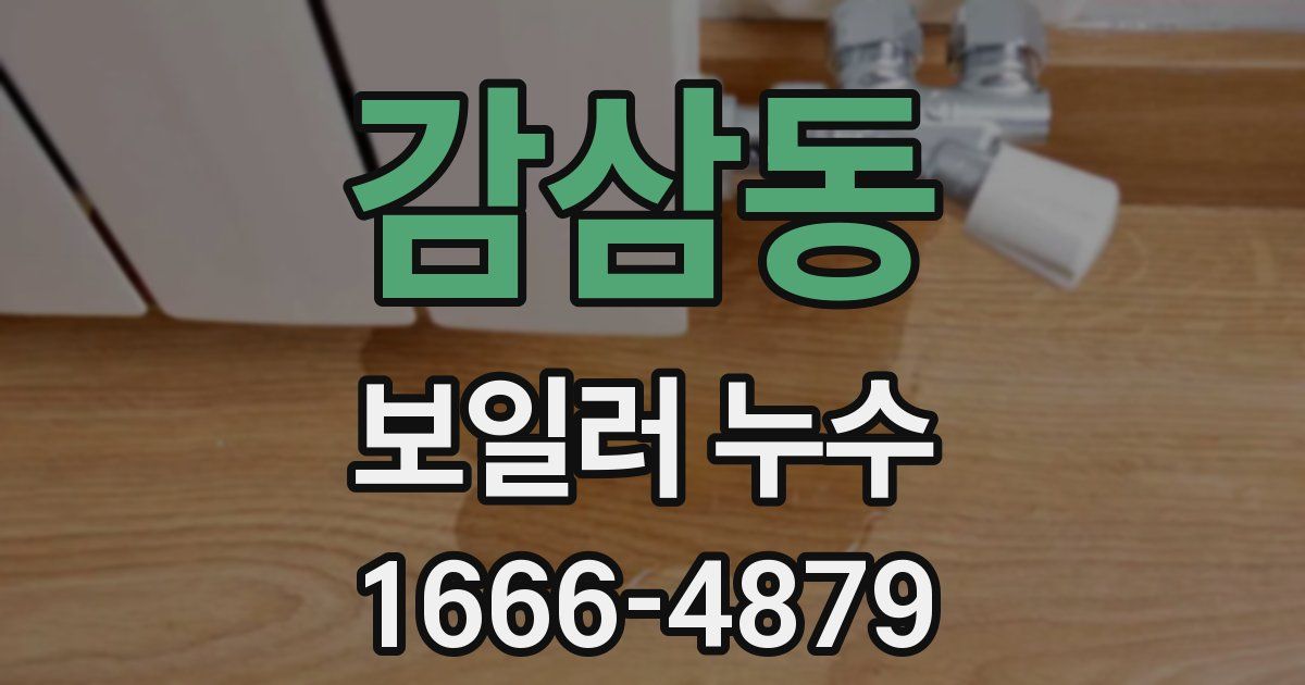 감삼동 보일러 누수