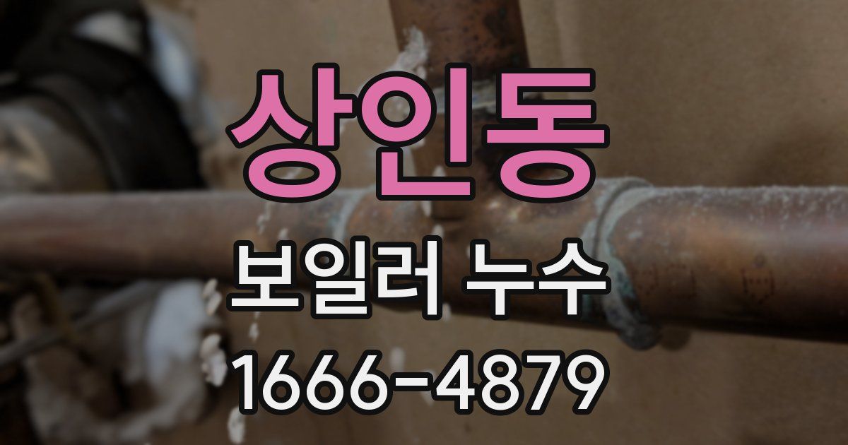 상인동 보일러 누수